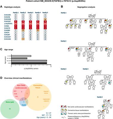 Variable clinical expression of a Belgian TGFB3 founder variant suggests the presence of a genetic modifier